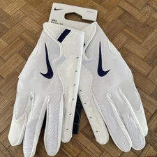 NEW Nike Football Vapor Jet Gloves Size XL White/Navy Blue (Indigo)- NEW $65