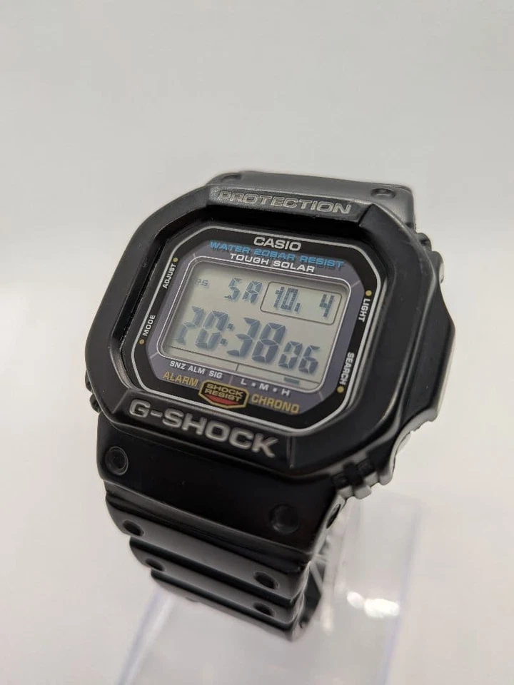 Цифровые часы Casio G Shock G5600E Tough Solar EL с подсветкой черные классические - Изображение 2 из 4