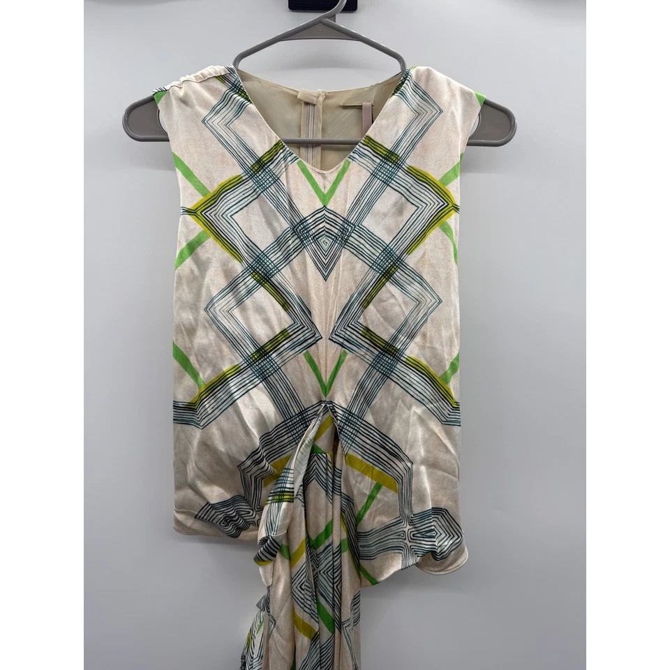 Vestido Alexis Nuevo con Etiquetas Biasca Midi Talla Mediana Estampado Geométrico Sin Mangas Verano Elegante Foto 4 de 4