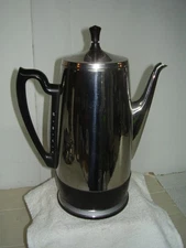Vtg. GE 10 Cup Electric Coffee Percolator Adjustable Brew Strength / Immersible