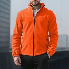 Men's Outdoor Zip-up Stand-collar Fleece Jacket