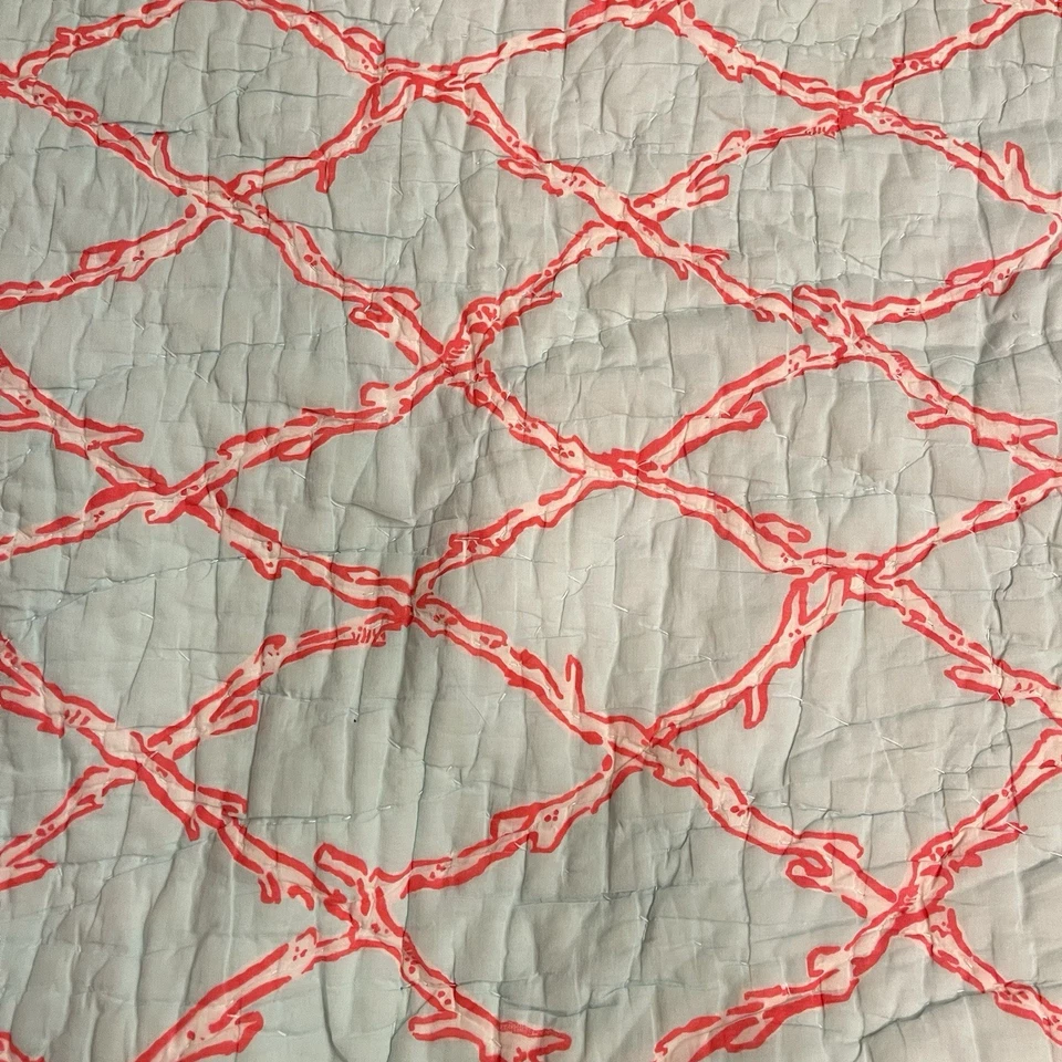 POTTERY BARN Lilly Pulitzer PANTALONES DE MAR VENTILADOR Edredón Completo/Queen 108x92 Foto 4 de 4