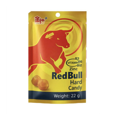 JinTang RedBull Hard Candy Bag 22g with Zinc B3 B6 B12 Pantry Snack