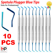 Dental Composite Filling Instruments Spatula  Plugger Titanium Color Blue Tips