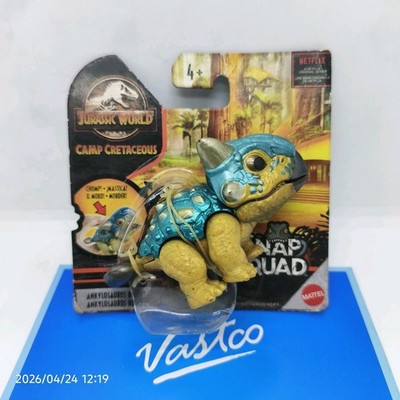 Mattel Jurassic World SNAP SQUAD Camp Cretaceous Ankylosaurus Bumpy Figure GMT87