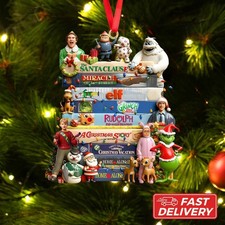 90s Movie Christmas Ornament, Retro Acrylic Xmas Decoration, Classic Film Fan