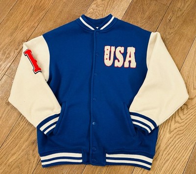 ZARA College Jacke  Gr 152 11-12 Jahre blau creme
