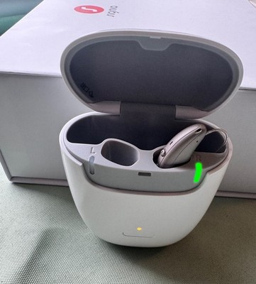 1 - Signia Pure C & G  IX  Hearing Aid, Portable RIC Charge & Go, Box, More
