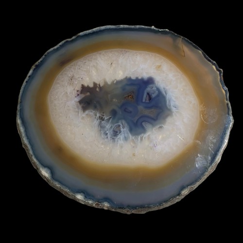 Grande lastra di agata lucida blu 6" bordo grezzo - Foto 2 di 5