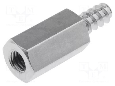 Innengew: M3 10mm Distanzmuffe mit Gewinde Außengew: ST2,9