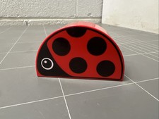 VINTAGE DUPLO BRICK RED DOME LADYBIRD BLOCKS TRAIN PUSH PULL ALONG