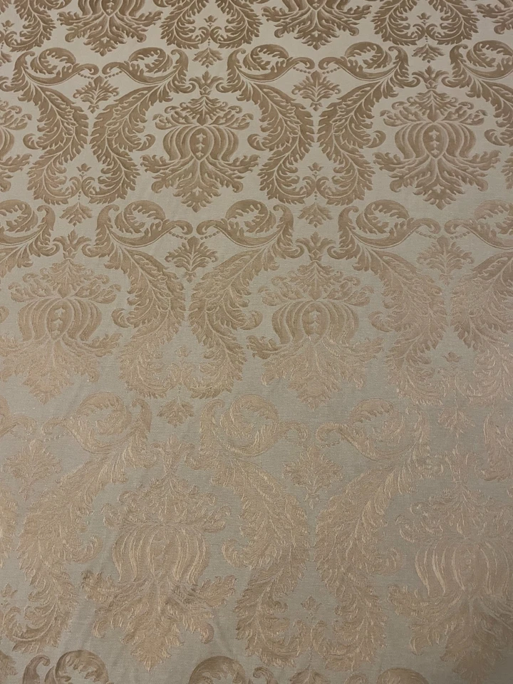 GOLD DAMASK CHENILLE UPHOLSTERY BROCADE FABRIC (54 in.) Sold By The Yard - Image 4 of 4