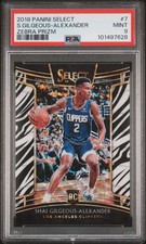 2018 Panini Select S. Gilgeous-Alexander #7 Zebra Prizm PSA 9