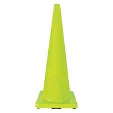 Manufacturer Varies Traffic Cone, PVC, Non-Reflective, 36 in Height, 10 lb, Lime
