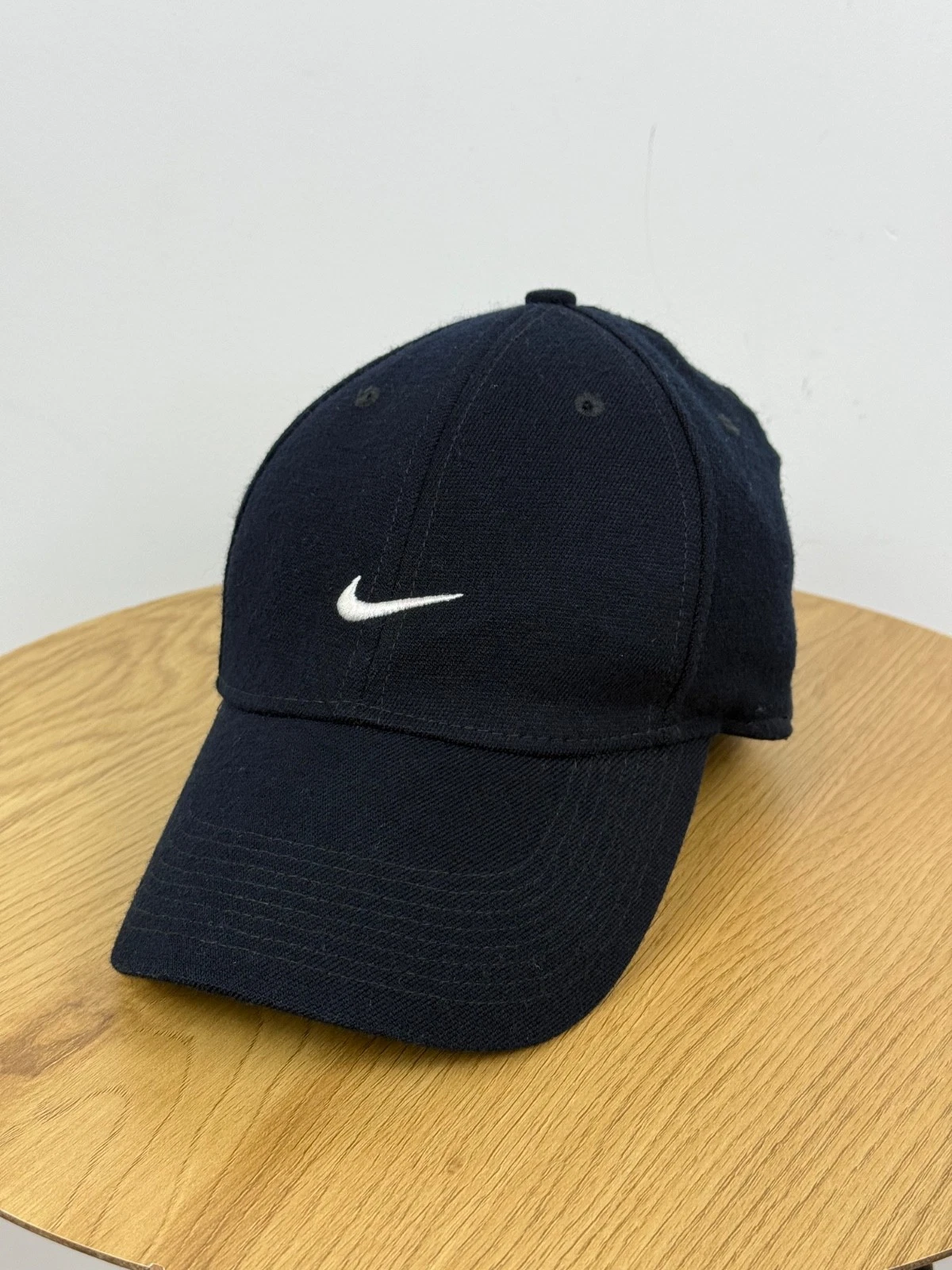 Vintage Nike Swoosh Cap Wool Black One Size
