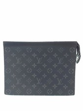Louis Vuitton Monogram Eclipse Black Pochette Voyage Clutch Bag
