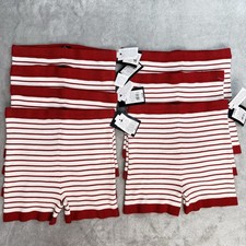 ART CLASS Girls Large 10 12 Rib Knit Foldover Shorts Lot 7 Red White Striped NWT