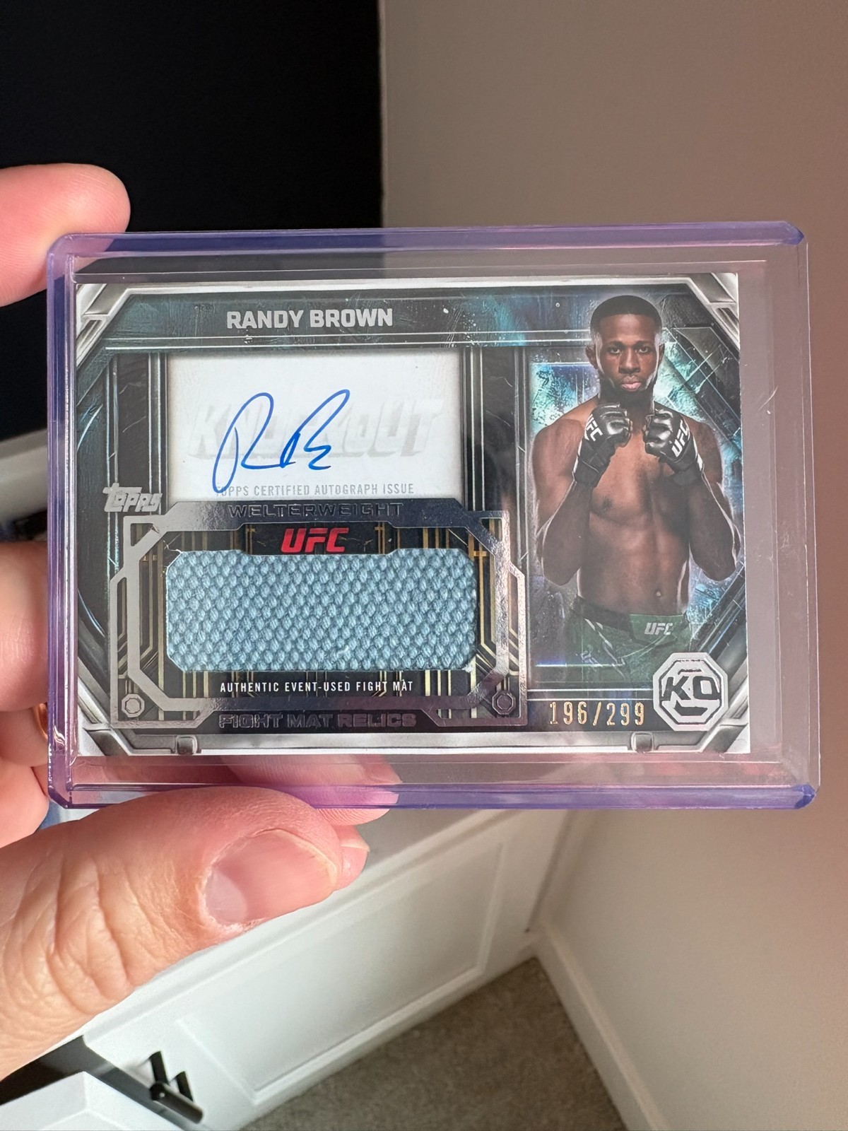 Randy Brown Fight Mat Relic Auto /299 - 2026 Topps Knockout UFC #AFM-RB