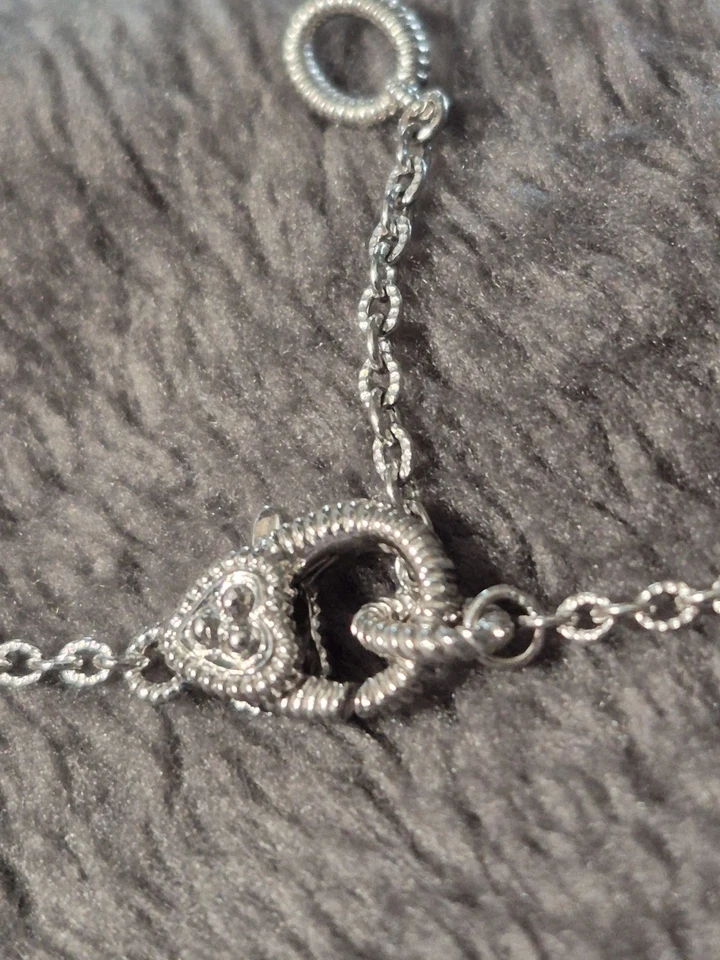 Colgante/Collar Judith Ripka Little Luxuries Estrella Topacio Blanco Plata 925 15-16" Foto 4 de 4