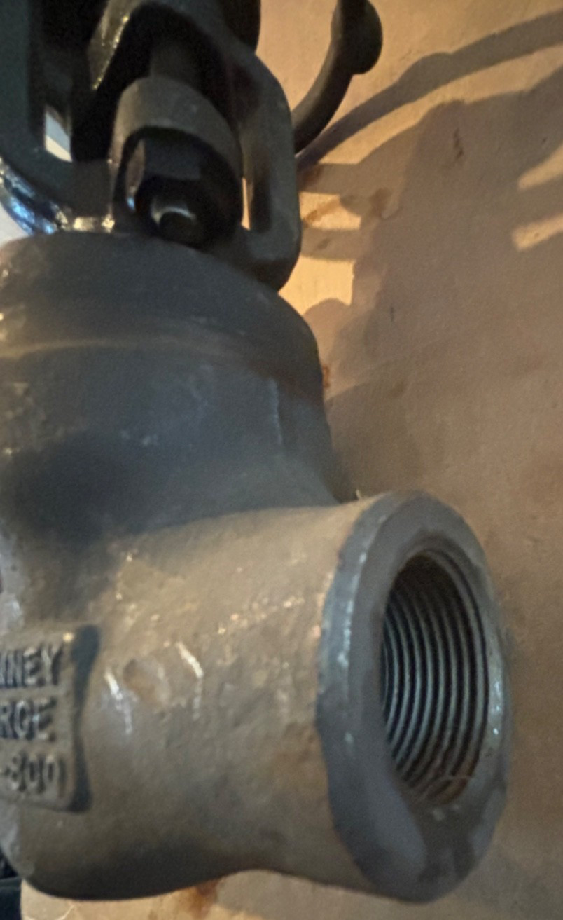 Bonney Forge WL 11 Gate Valve 1"-800 forged steel threaded 1975 water oil @ gas