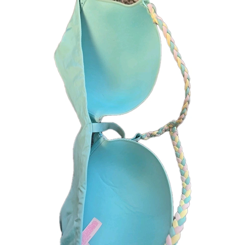 VINTAGE VICTORIA'S SECRET PUSH-UP PIGEONNANT RACERBACK BRA SIZE 38D - Image 2 of 4