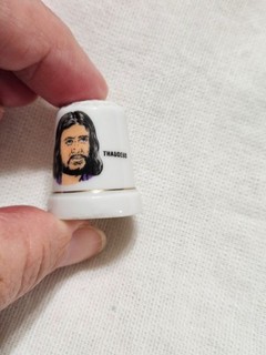 Vintage Porcelain Thimble Apostle Thaddeus Judas Tadeo FREE SHIPPING St Jude