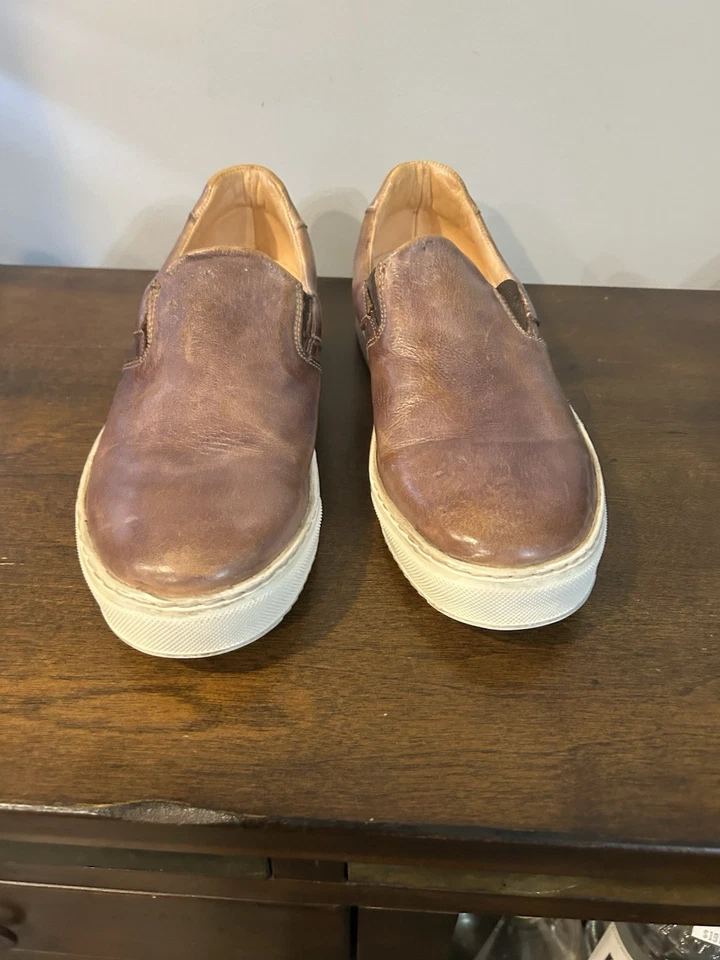 Bed Stu Hermione Mujer Talla 8.5 Marrón Cuero Envejecido Zapatillas Zapatos Sin Cordones Foto 3 de 4
