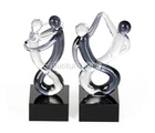 Sublime Murano Italian Glass Elegant 2 Art Glass Dancing Lovers Figures