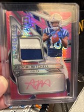 2024 Spectra - Aspiring Patch Autographs Adonai Mitchell Pink Hyper Prizm /25 (l