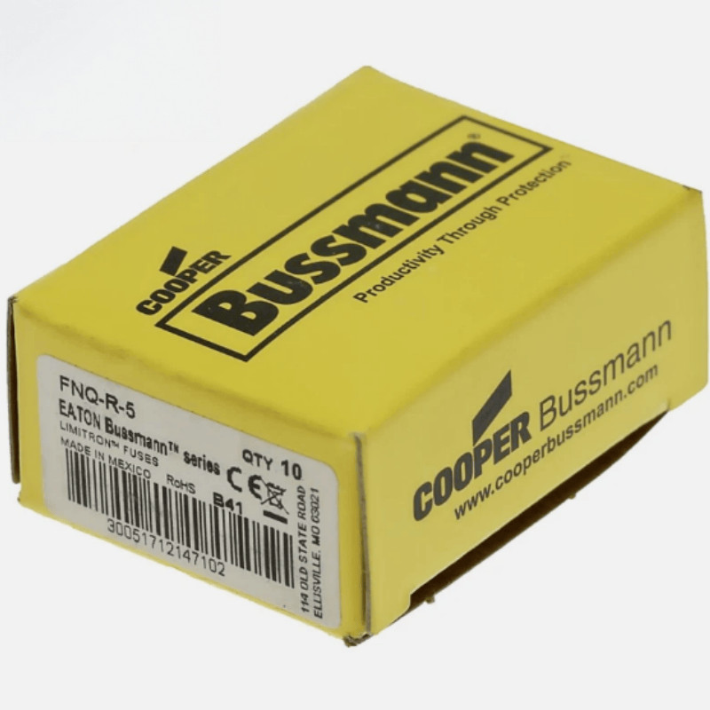 10PCS ORIGINAL BUSSMANN FNQ-R-5 5A 600V Class CC Fuse Time Delay Fuse FNQR5