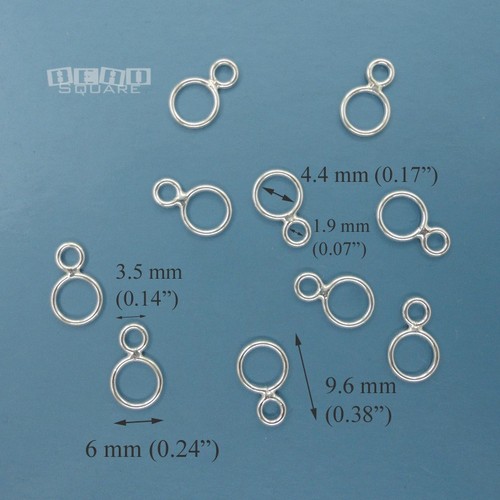 10 anelli di salto doppio chiuso argento sterling / figura 8 / connettori occhio #33416 - Foto 2 di 2