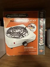 Proctor Silex Single Electric Durable Burner Cooktop, White