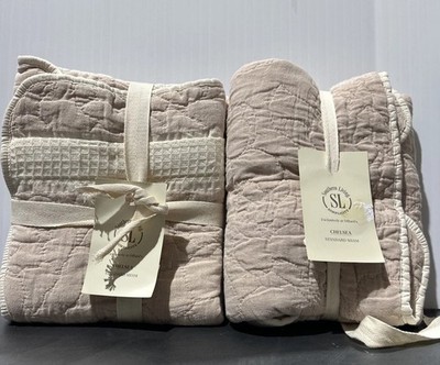 Southern Living Chelsea Standard Shams (2) Blush Color New With Tags 20x26