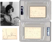 Jacqueline Kennedy Signed Letter to JFK Harvard Classmate & Camelot Lyricist PSA