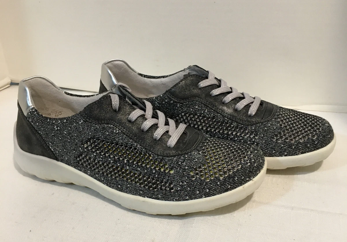 Remonte Liv Sneakers Womens Size 7 EU 38 Metallic Perforated Mesh