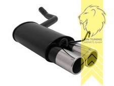 Sportauspuff Endschalldämpfer für Mercedes Benz W201 190E 2 x 90mm 