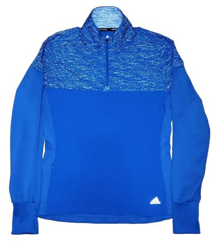 Top para correr atlético para mujer Adidas Supernova 1/4 con cremallera azul talla mediana - Imagen 1 de 6