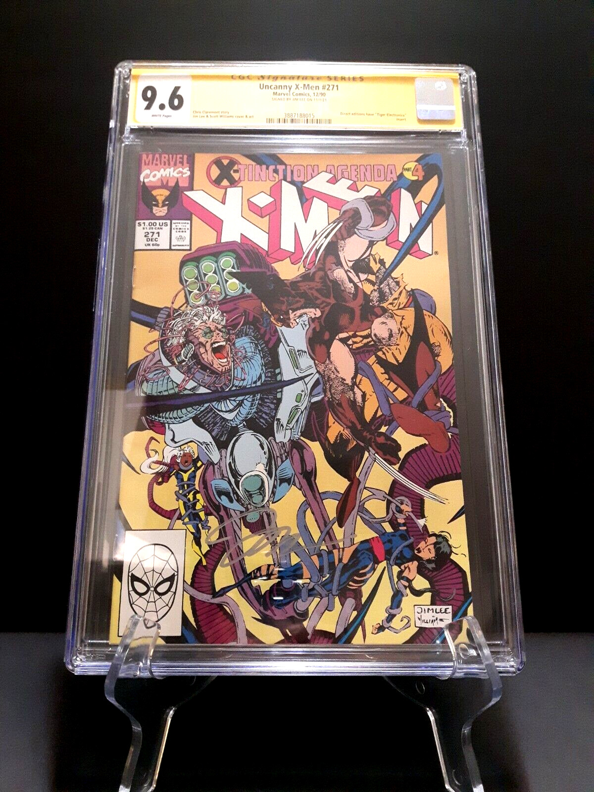 Uncanny X-Men #271 CGC 9.6 White pages SS Signature Series signed by Jim Lee
