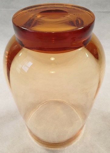 Vintage Whitefriars Golden Amber Glass Vase Pattern 9088 Barnaby Powell 1950s - Picture 8 of 12