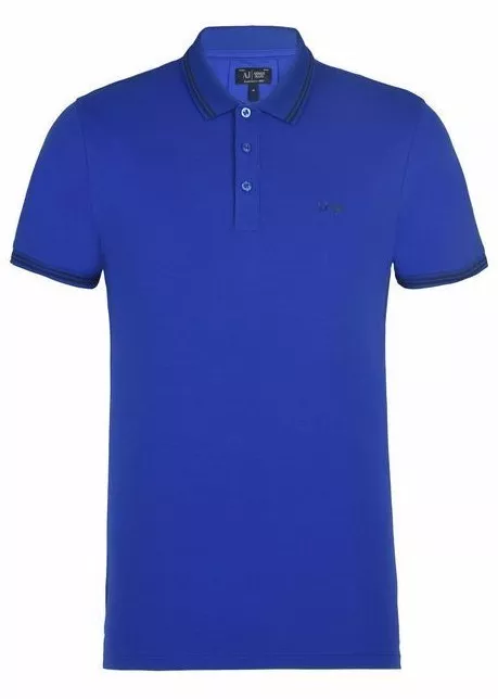 Blive kold ~ side kalligrafi Armani Jeans Mens Royal Blue Pique Slim-Fit Polo Shirt All Sizes | eBay