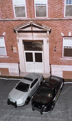 Lot Of 2 Matchbox Ford Interceptor Sedan Custom Unmarked Black & Silver DieCast