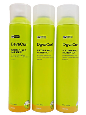 DevaCurl Flexible Hold Hairspray No Crunch Finishing Styler 10 oz - ''Pack of 3''