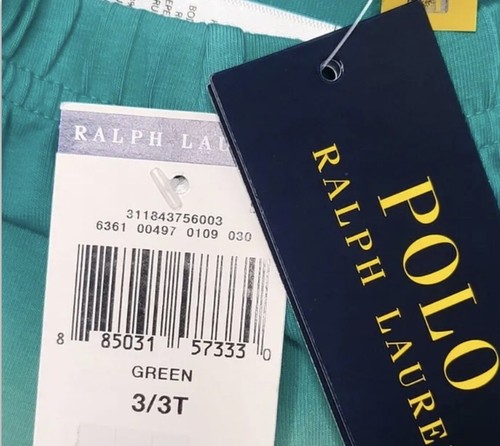 Polo RALPH LAUREN Youth UNISEX 3T Stretch Jersey Shorts GREEN OMBRE Dip Tie Dye - Picture 11 of 12