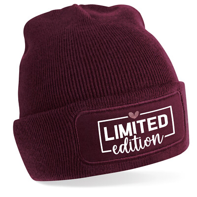 Patch Beanie   Personalisierbare Mütze mit Aufdruck ''Limited Edition''