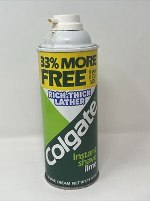 Vintage Colgate Lime Instant Shave Lime Shaving Cream 14oz