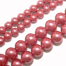 MAGNETIC HEMATITE STONE BEADS PEARLIZED ROSE COLOR 4MM ROUND BEADS 100/STR P16