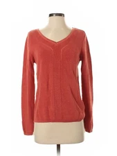 Brand Unspecified Women Orange Pullover Sweater 3
