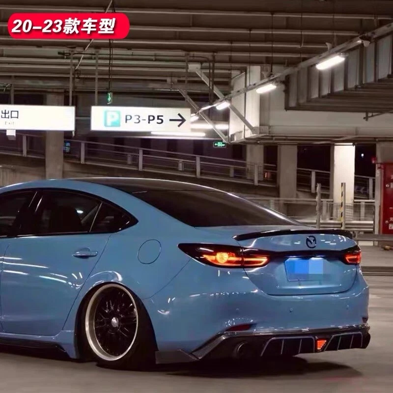 碳纤维 ABS 后保险杠扩散器唇部适合马自达 6 Atenza Sedan 2019-2021 — 第 4/4 张图片