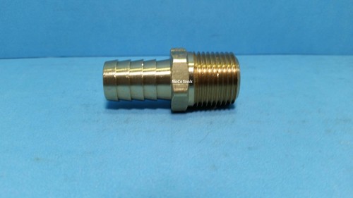 Raccordo raccordo ottone 5/8 ID barra 1/2 NPT accoppiatore aria fluido carburante gas acqua liquida  - Foto 1 di 3