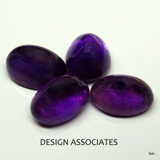 AFRICAN AMETHYST 11X9 MM OVAL CABOCHON 1 PC SET 1.59